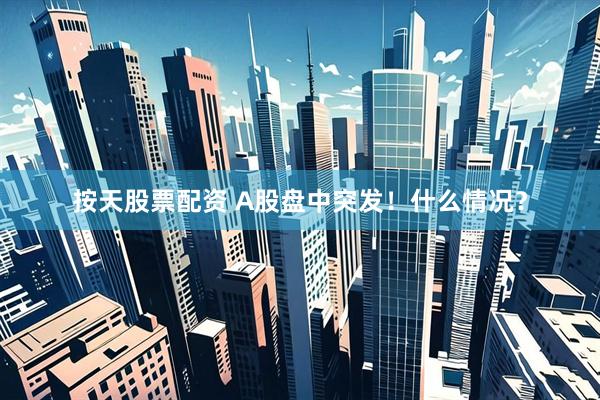 按天股票配资 A股盘中突发！什么情况？