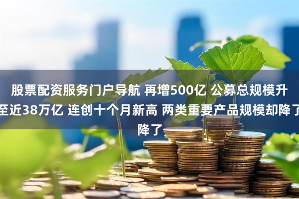 股票配资服务门户导航 再增500亿 公募总规模升至近38万亿 连创十个月新高 两类重要产品规模却降了