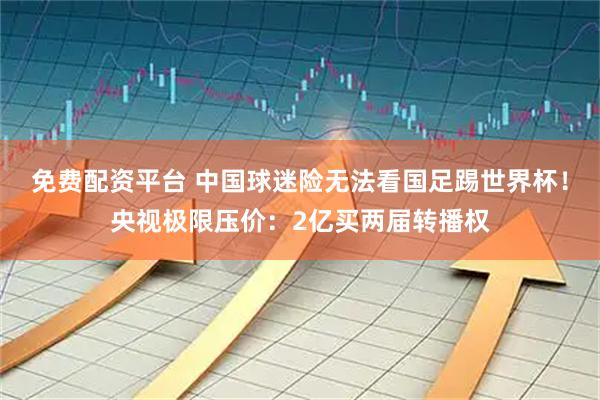 免费配资平台 中国球迷险无法看国足踢世界杯！央视极限压价：2亿买两届转播权